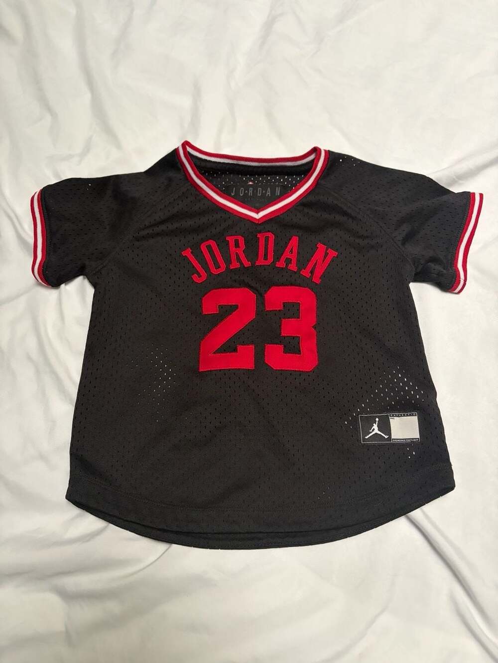 Jordan 23 Basketball Jersey Toddler Size 3T Black Red